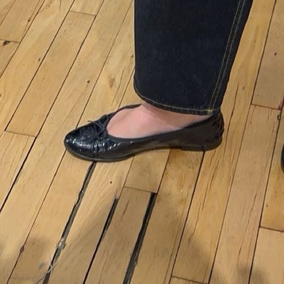 Dark Navy Patent Leather Chanel Ballet Flats. Size 9.5 - Picture 5 of 7